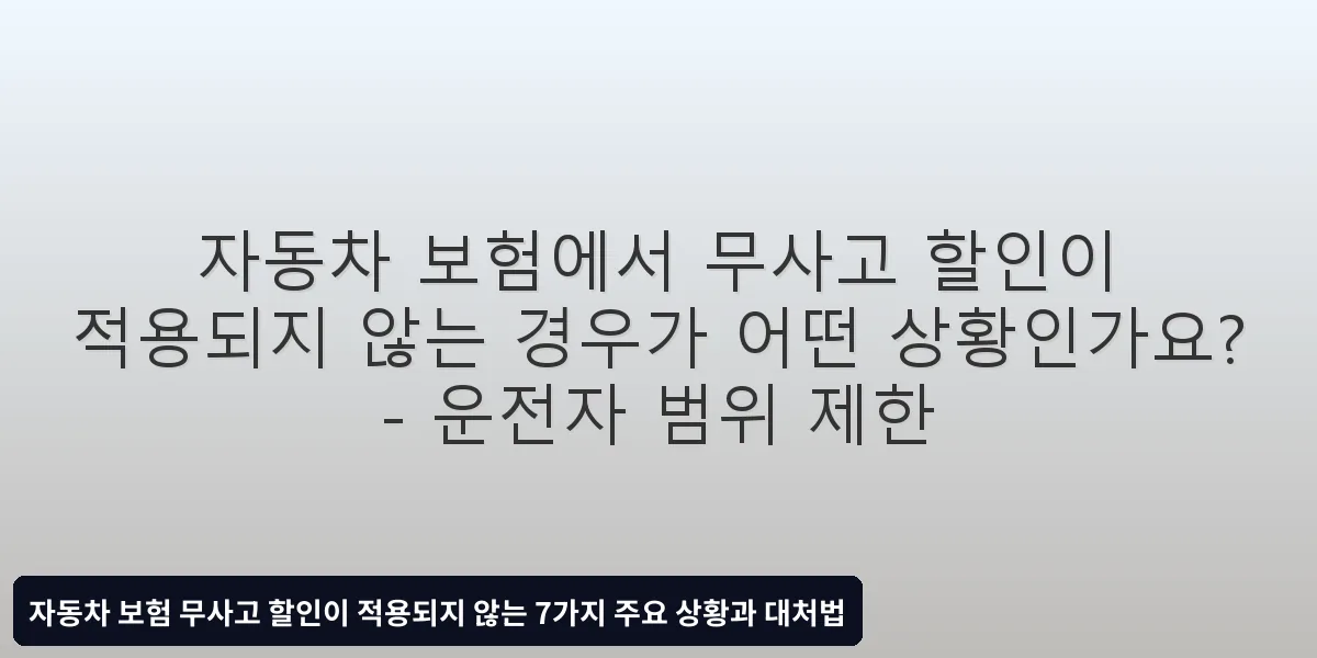 운전자 범위 제한