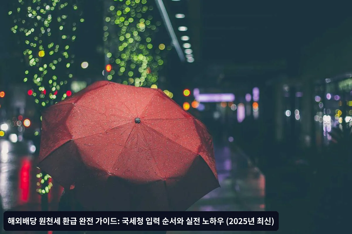 환급 신청 시 주의해야 할 핵심 포인트