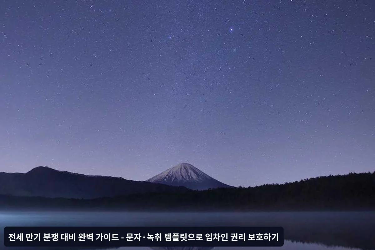 재계약 의사 확인용 문자 템플릿